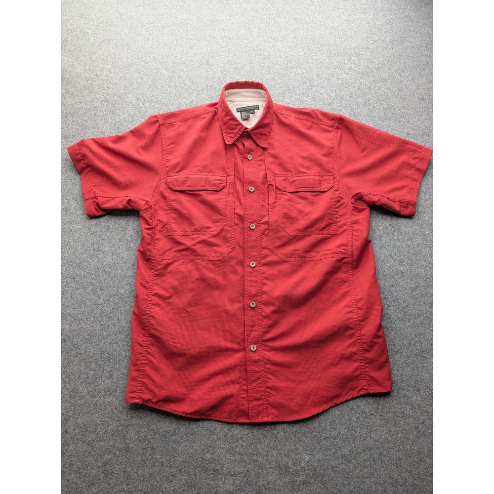 Royal Robinsons Men's Shirt Medium Mesh Lining Red Button-up Short Sleeve...